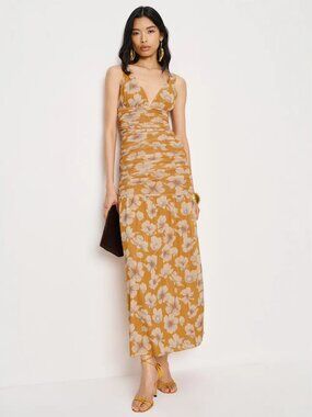 Reformation Aura Knit Floral Maxi Dress Size M NWT